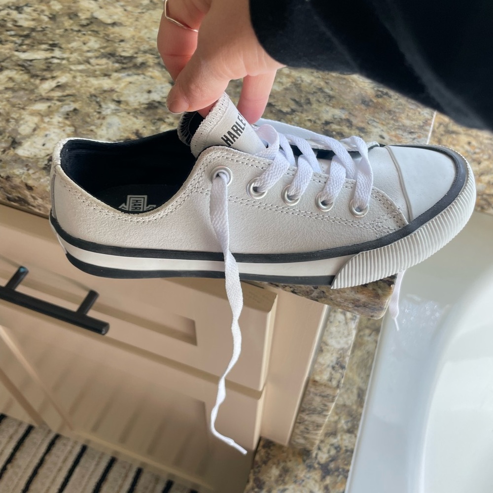 White Harley Davidson sneakers never worn